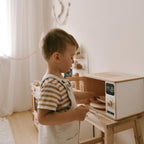 kids wooden  microwave