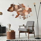 wooden map of brave ukraine