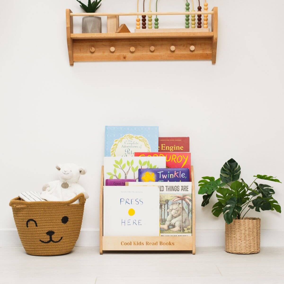 wooden shelf
