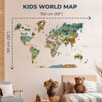 large wall map for kids