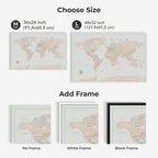 world map canvas