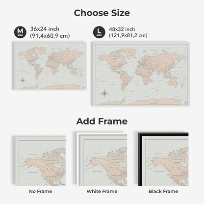 world map canvas