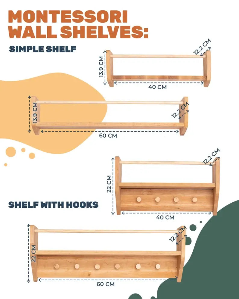 wooden wall shelf 