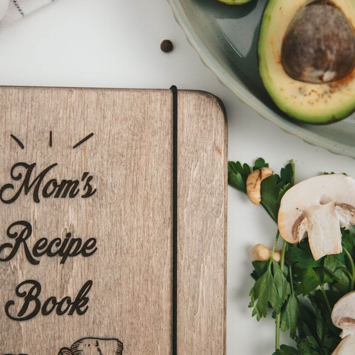 wooden mom's cook  book 