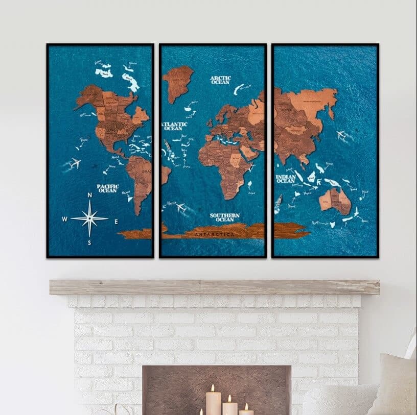 modern triptych wall art