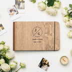 wooden album with leather