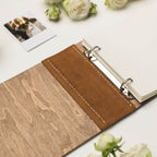 photo book with leather 