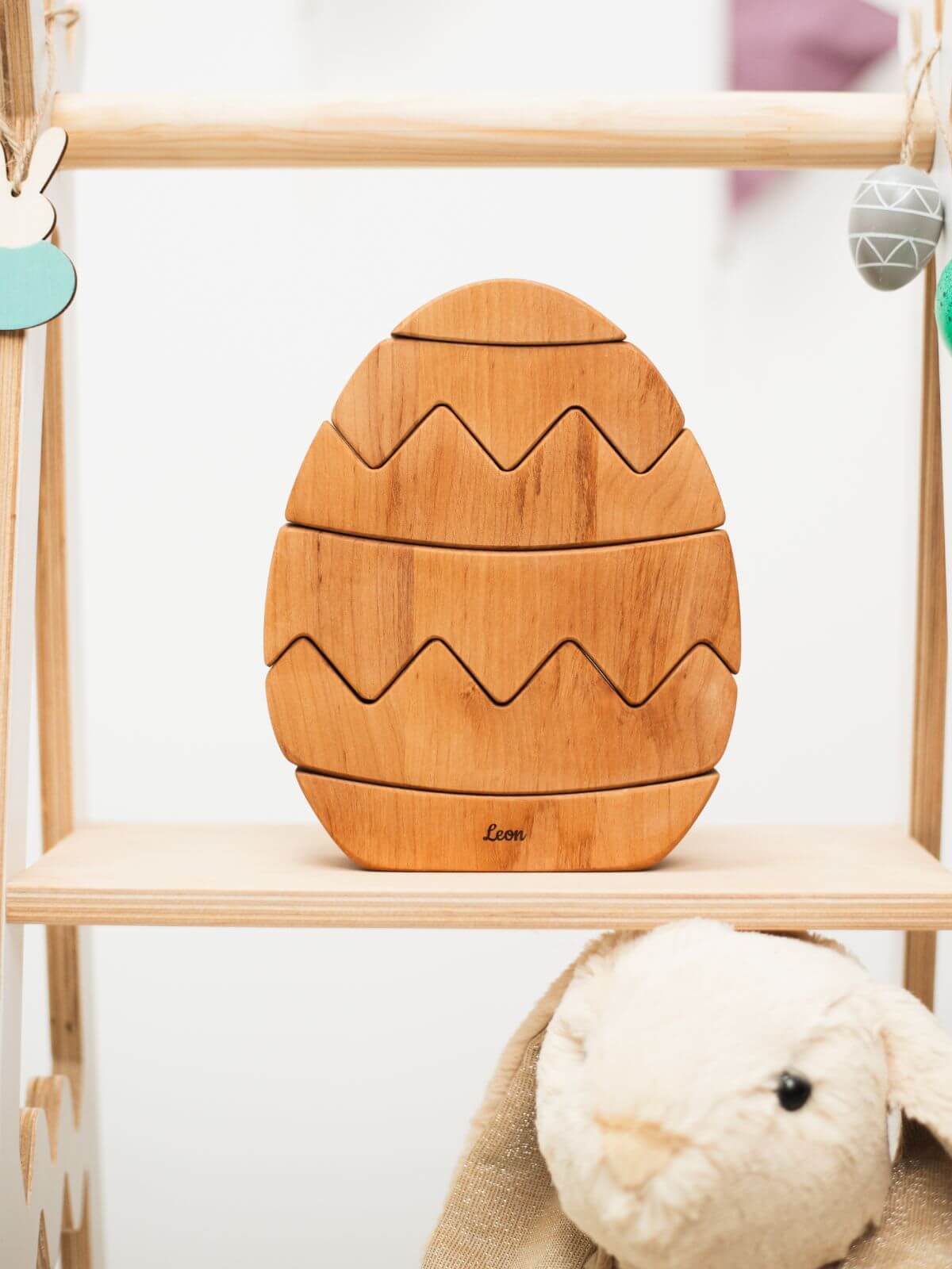 wooden egg puzzle