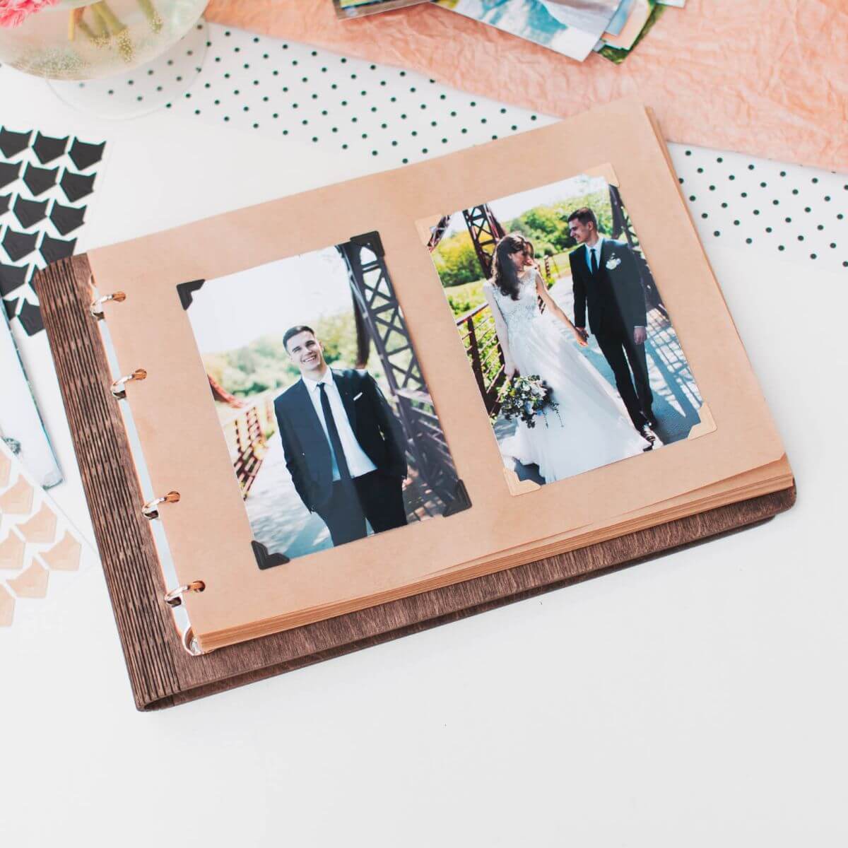 album on wood 