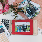 photo album on wood 