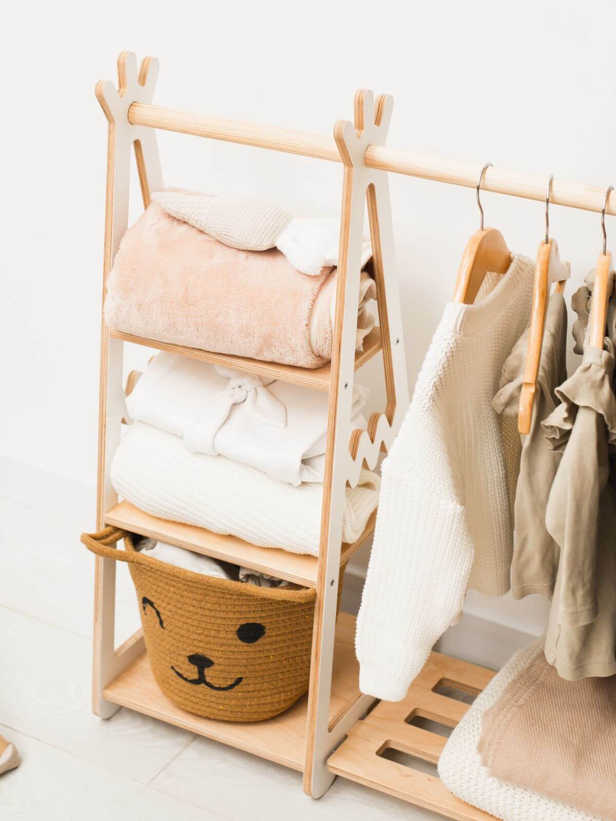 clothing wooden rack