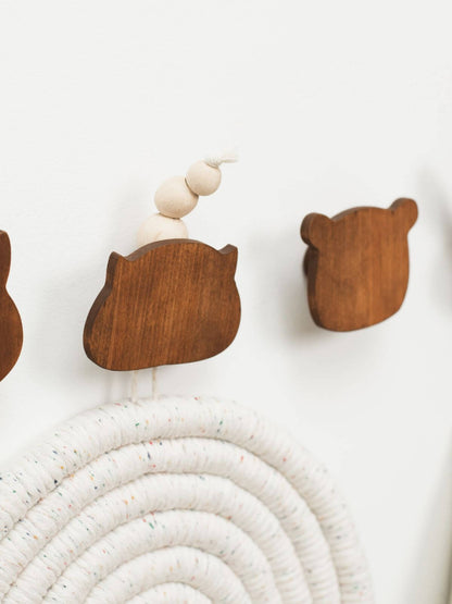 wooden animal hooks