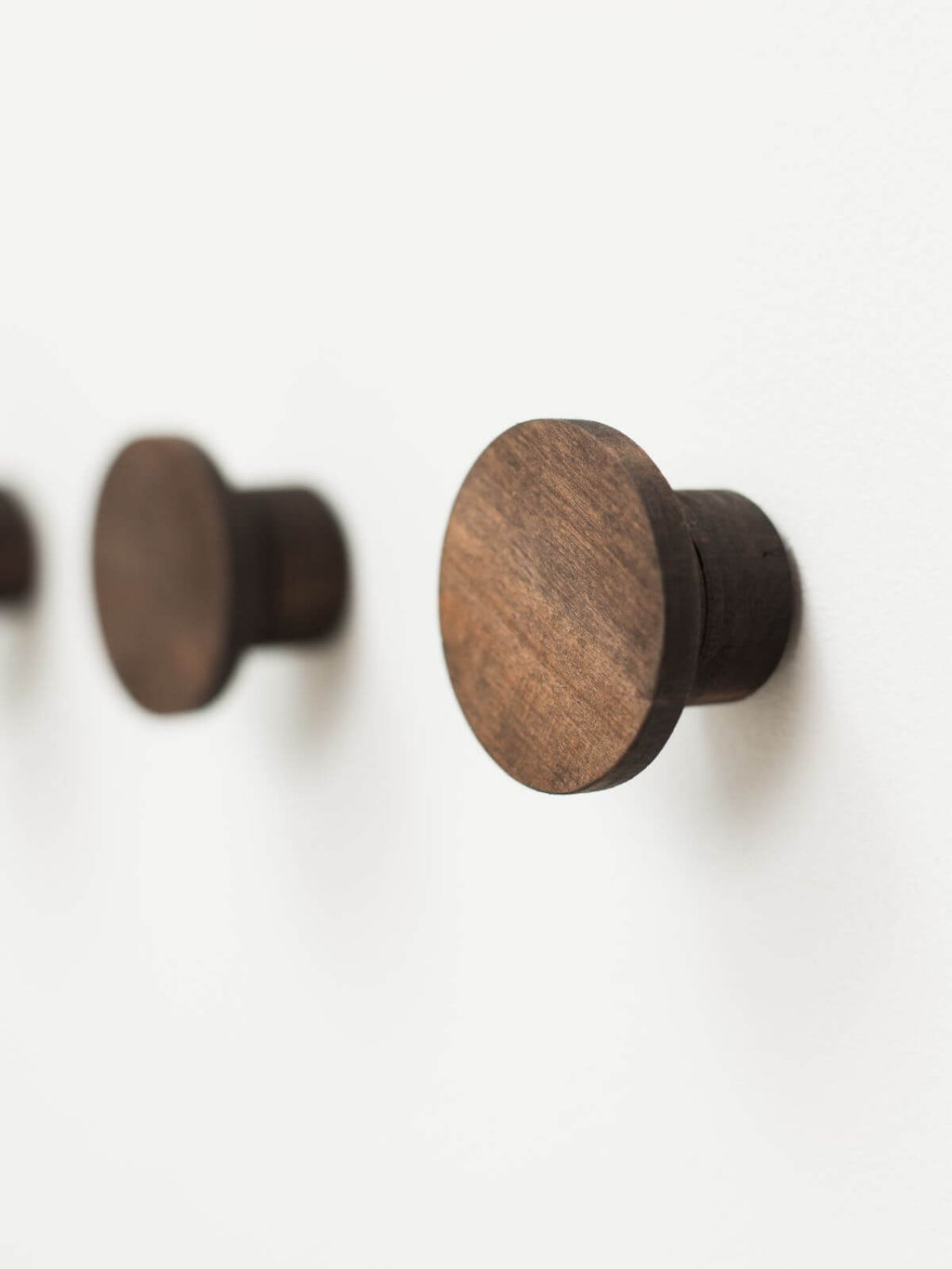 wooden button wall hooks