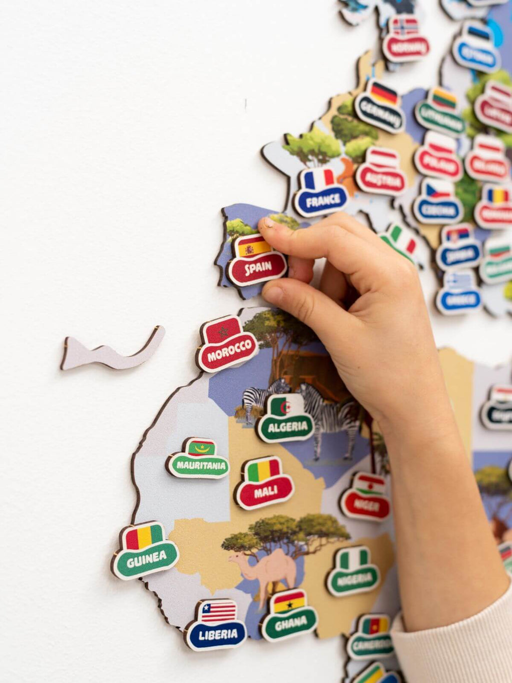 animal world map baby nursery