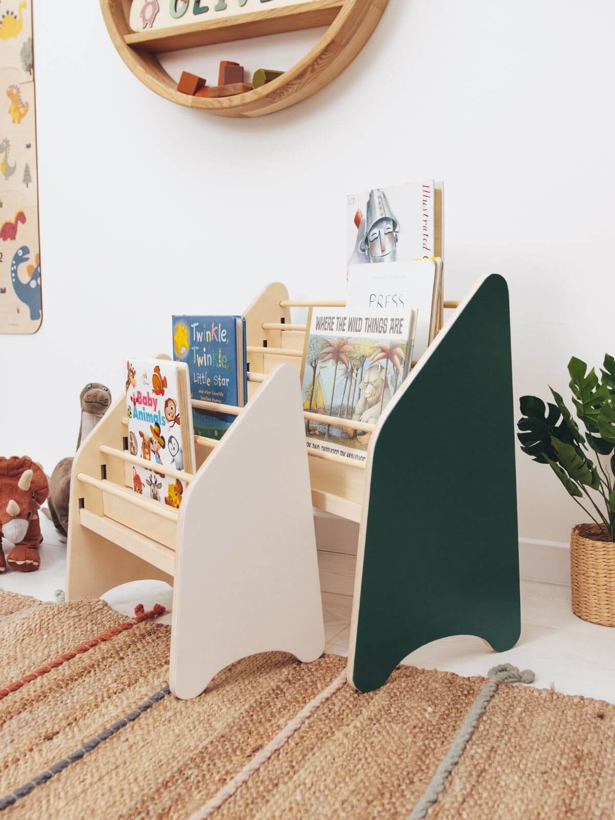 natural books shelf 