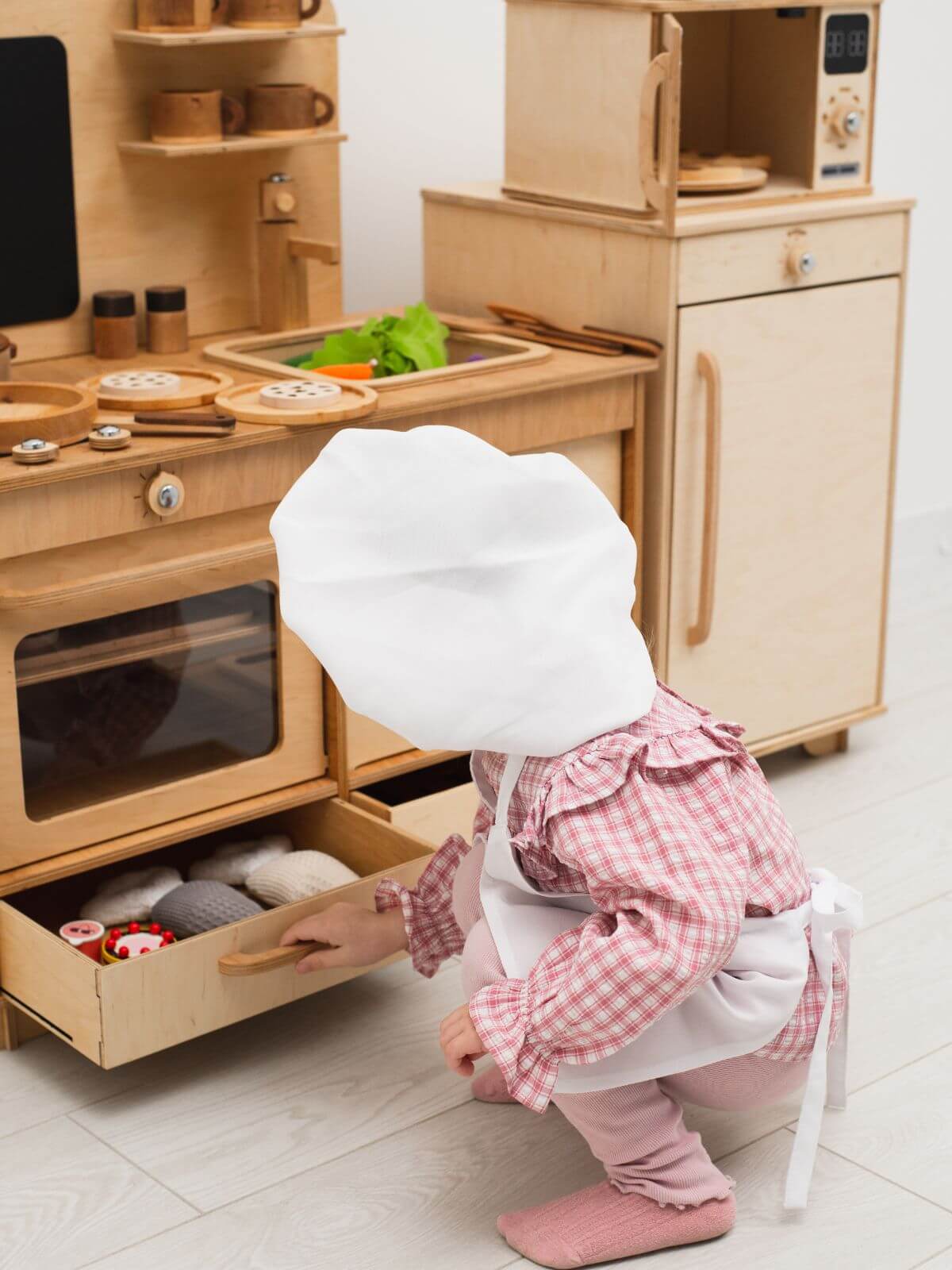 wooden toy refrigerator