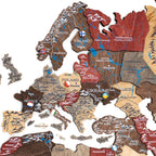 wooden world map