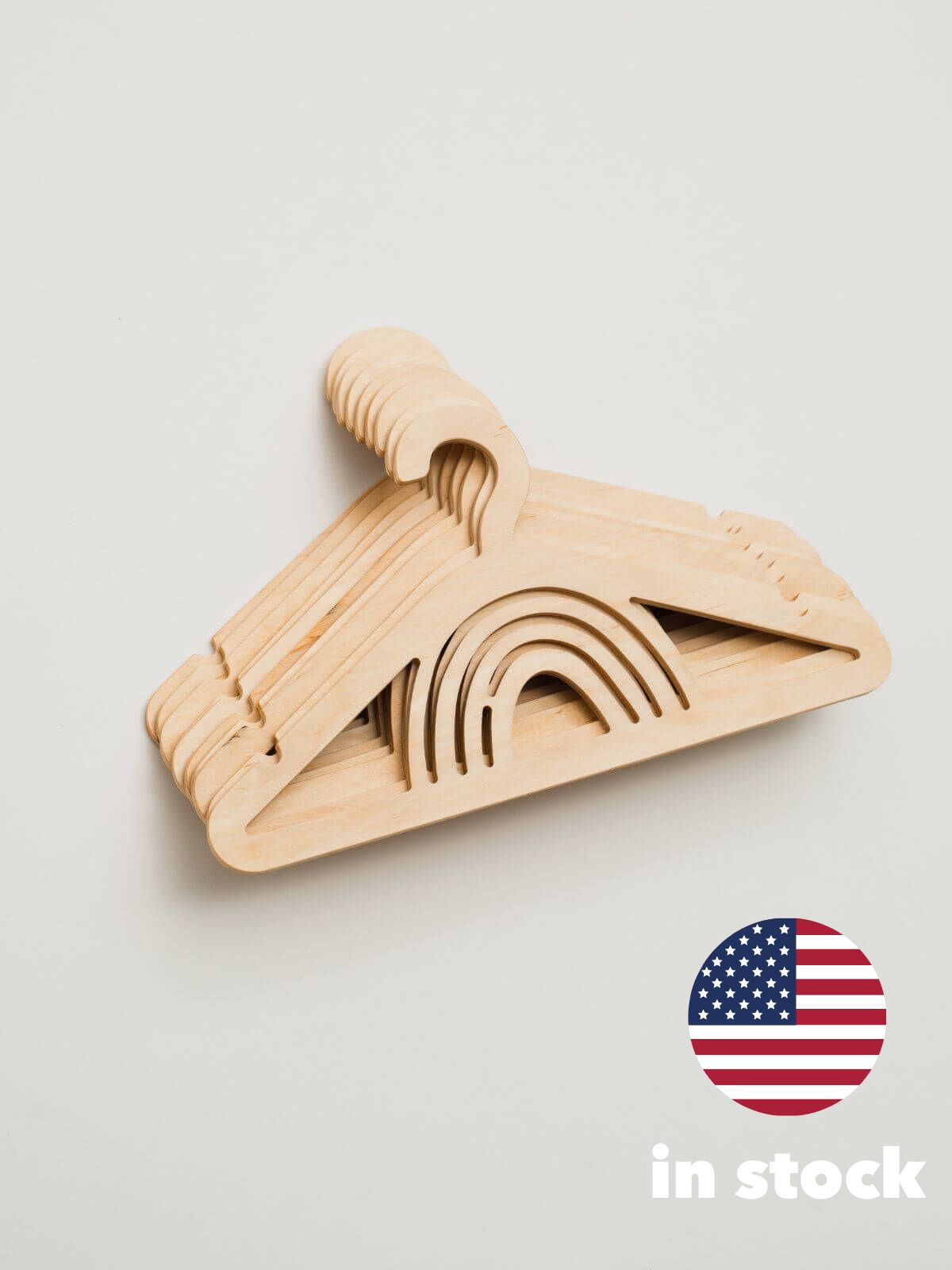 Pack of 5 Wooden Baby Hangers (USA ONLY)