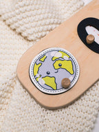 wooden colored name puzzle 