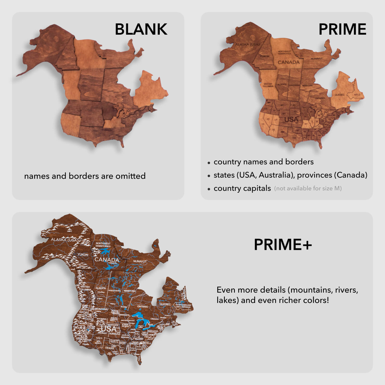 3d wooden maps