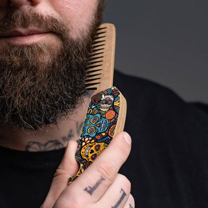 pattern combs on wood 