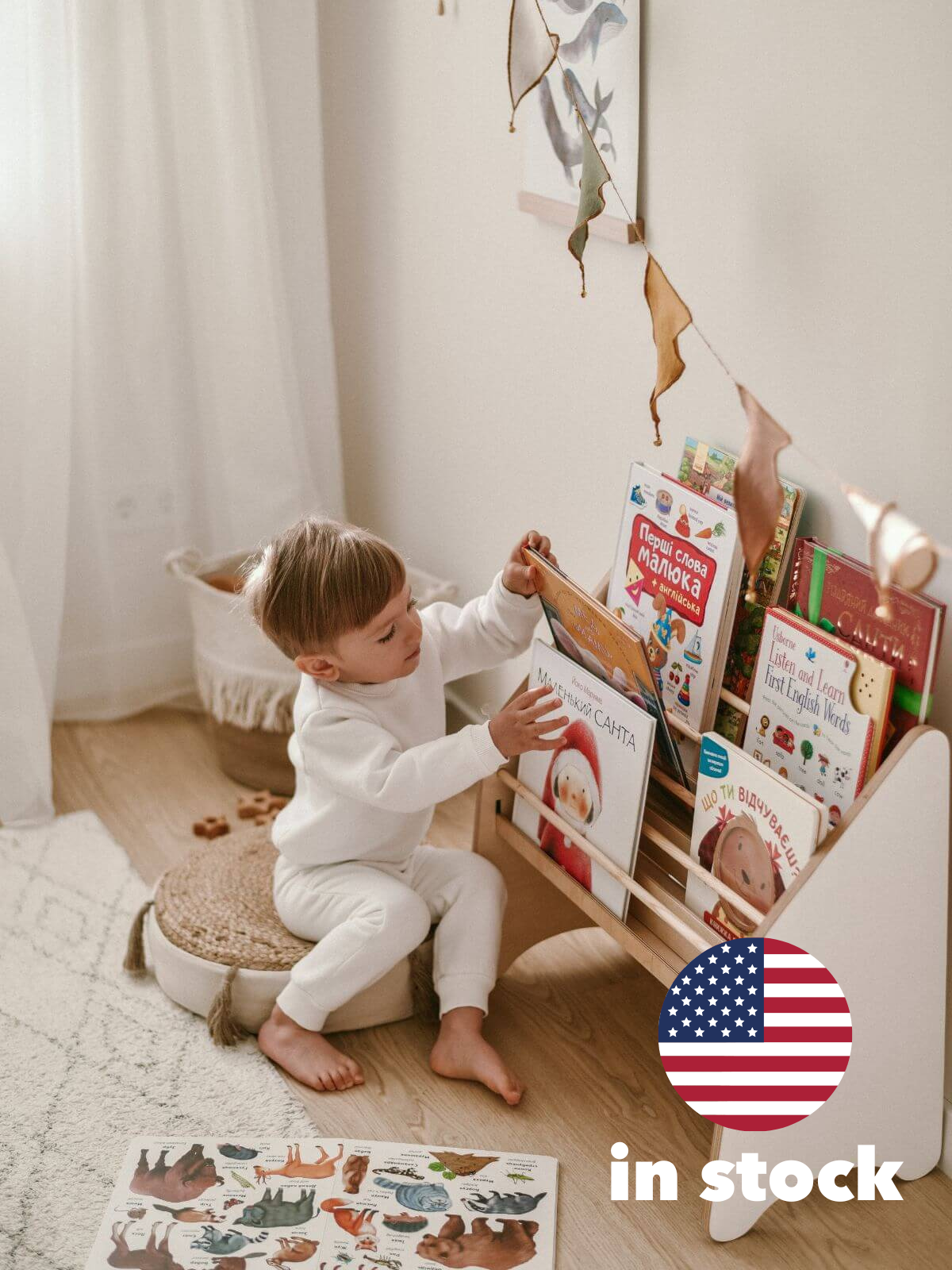 white bookshelf