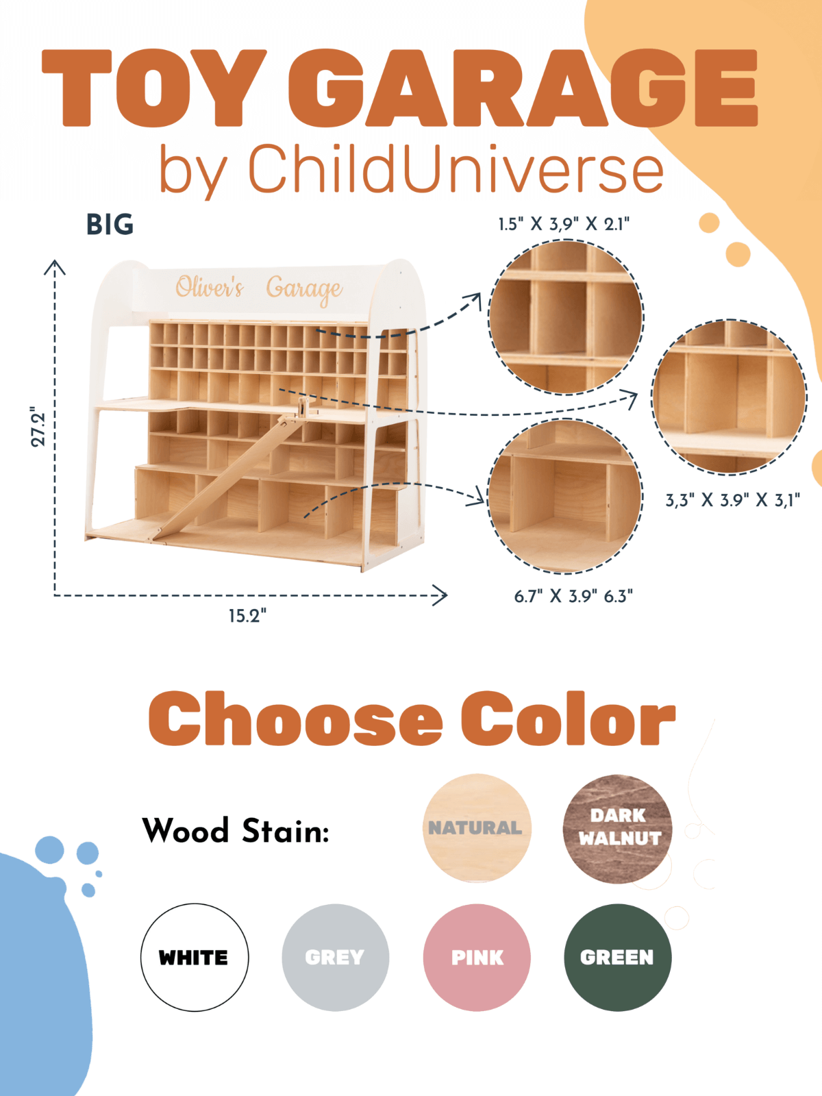 large toy car storage