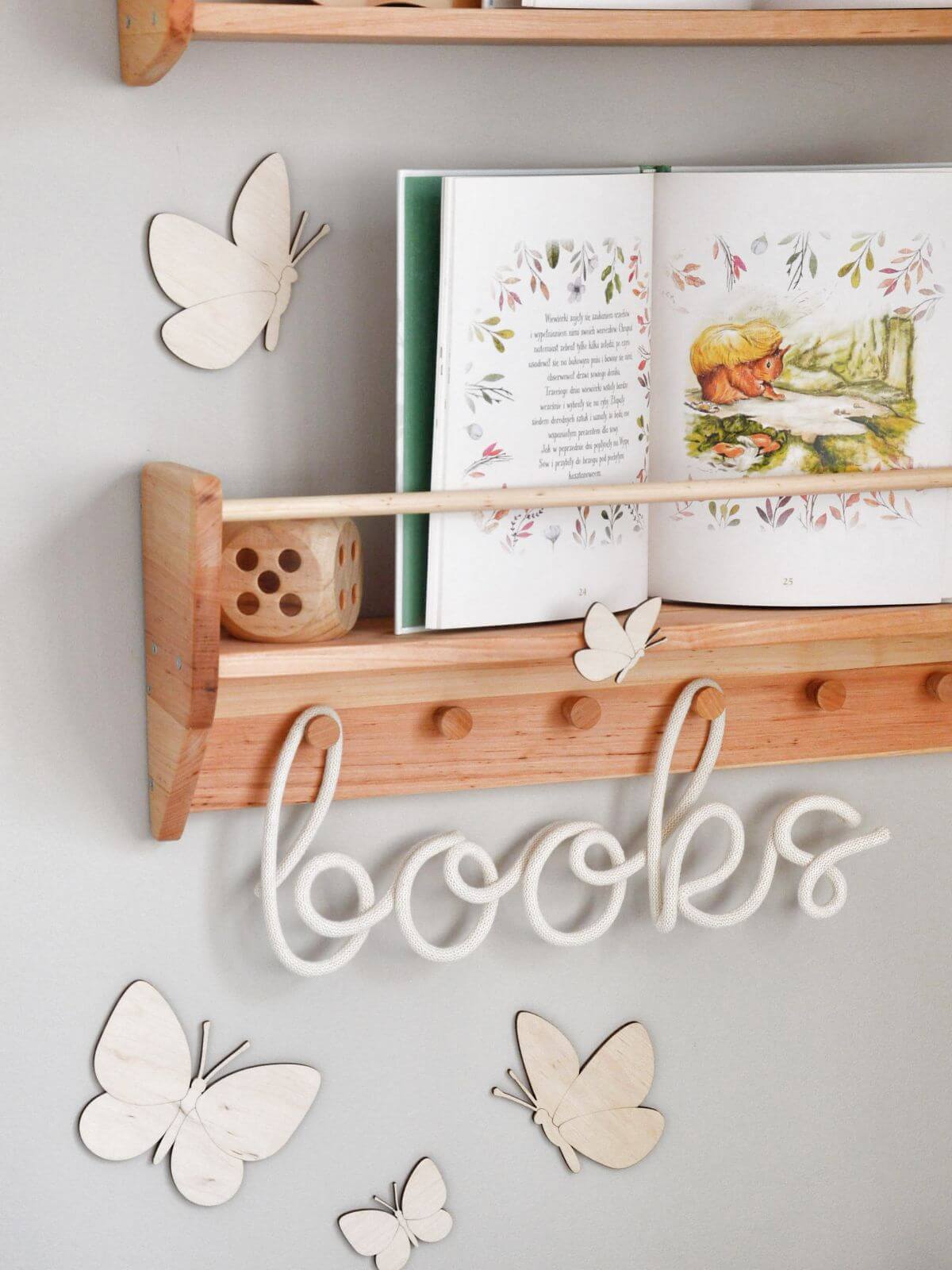 wooden wall shelf