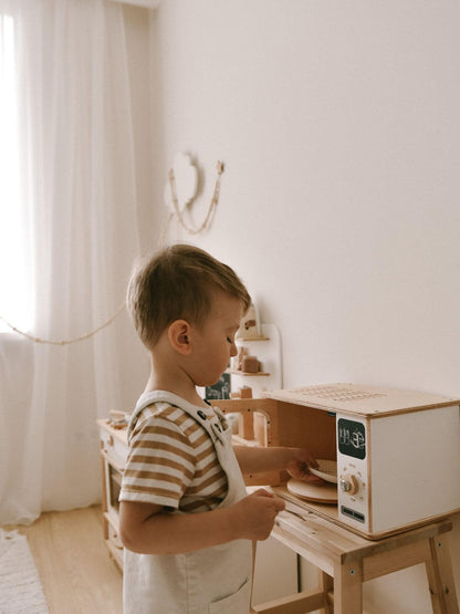 Wooden microwave toy