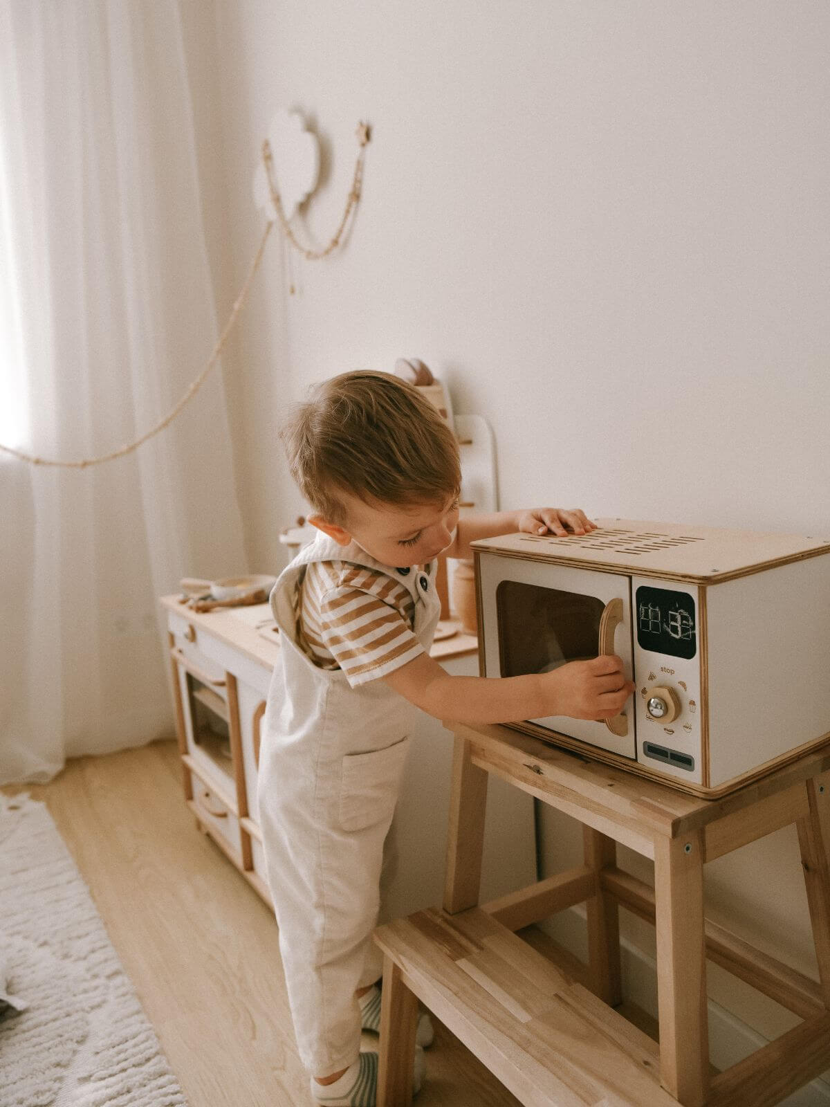 Wooden microwave toy