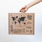 Bundle: 3D Colored Map with 9 Photo Frames and Flags Pins